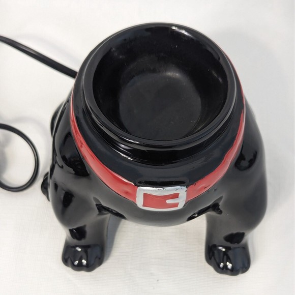 Scentsy French Bulldog Warmer Frenchie Black Red Collar Home Decor Retired - Picture 2 of 15